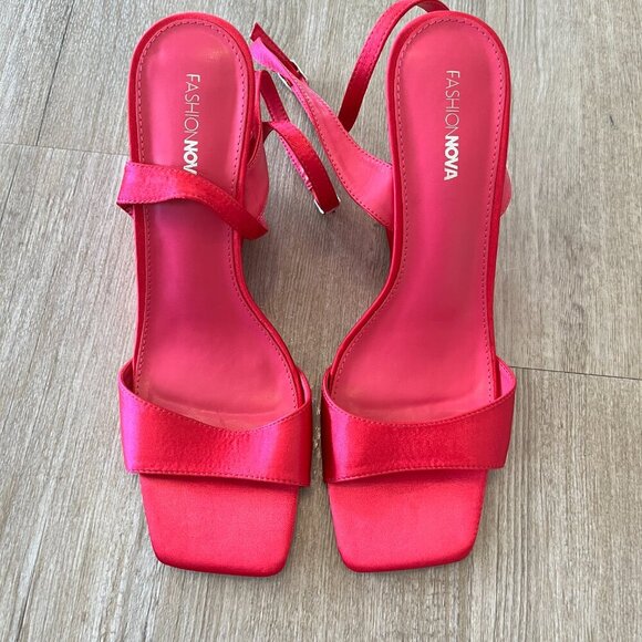Womens Fashion Nova Pink Maliah Wedges - 10 - Picture 7 of 8